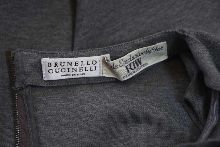 Brunello Cucinello Stretch Shirt Dress Size L For Sale 5