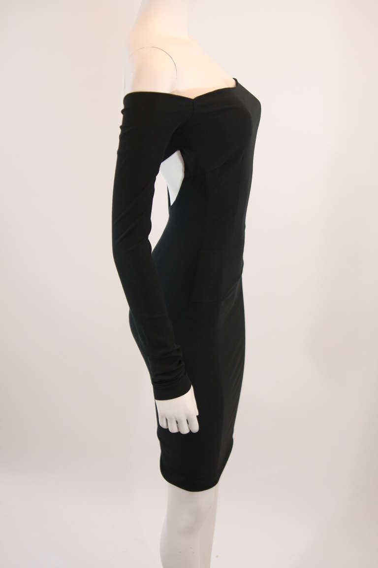 Curve Loving Dolce and Gabbana Black Stretch Silk Dress Size 40 1
