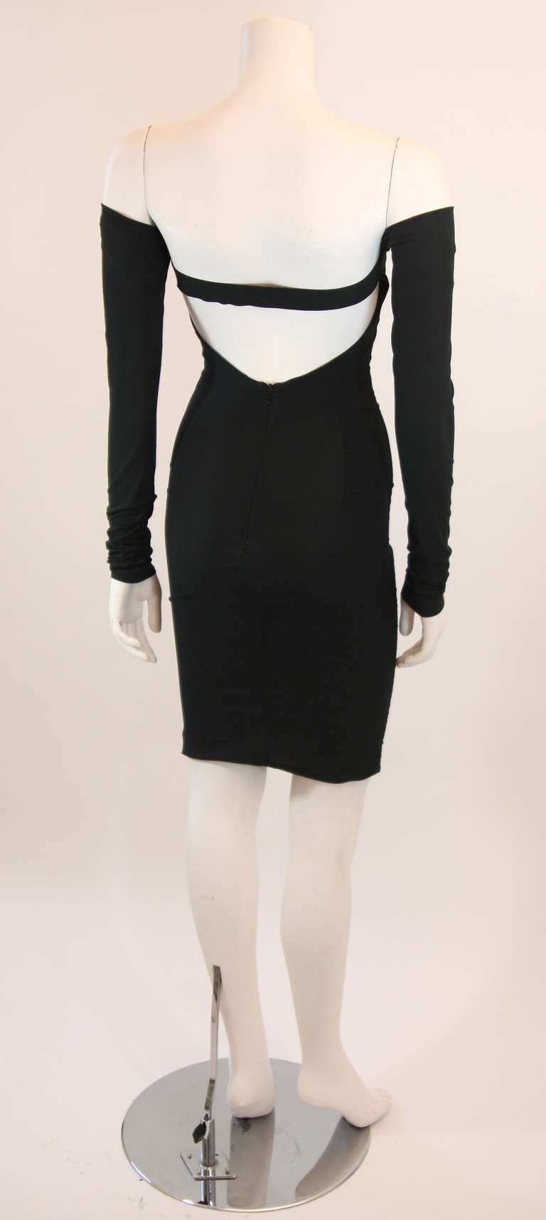 Curve Loving Dolce and Gabbana Black Stretch Silk Dress Size 40 3