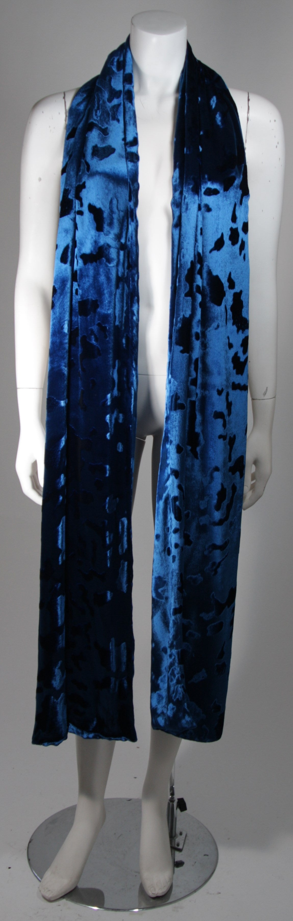 Galanos Couture Vibrant Blue Velvet Evening Ensemble Size Small 5