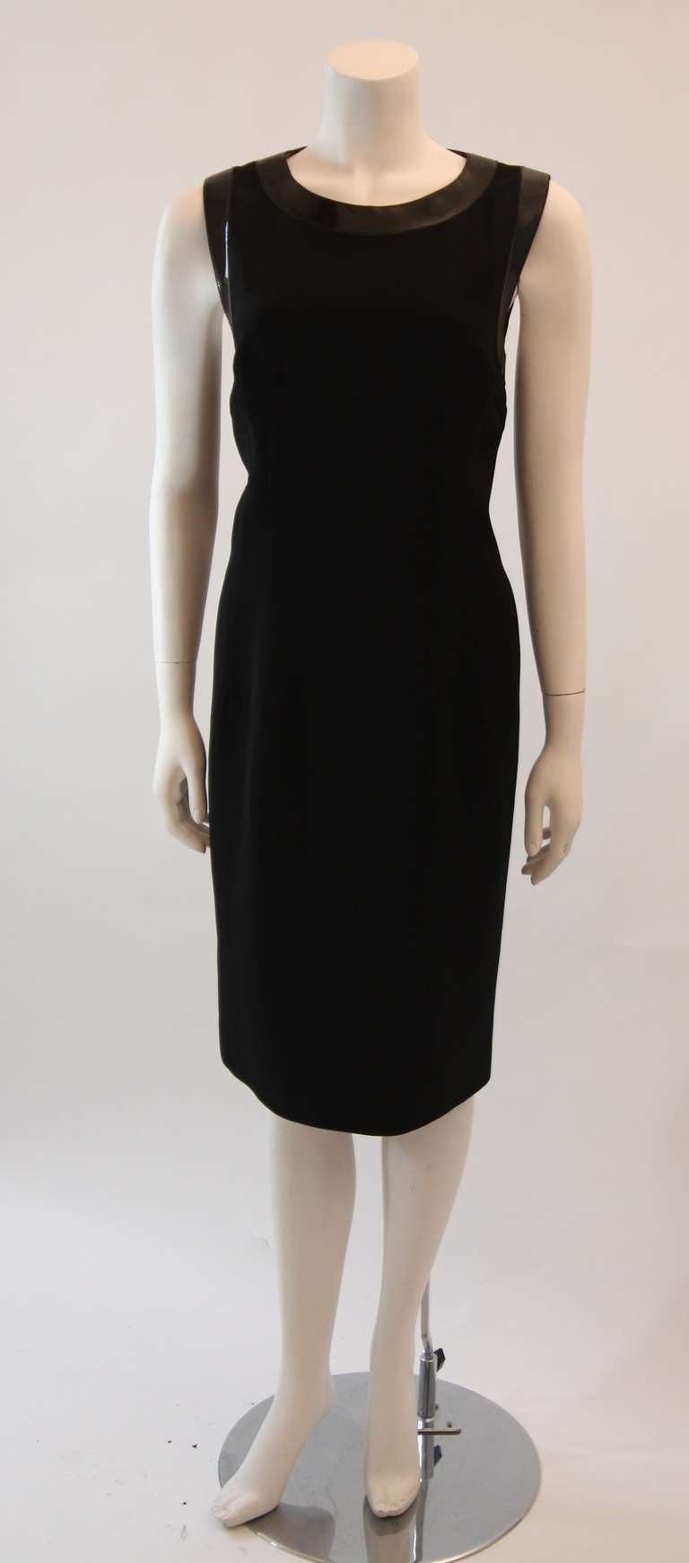 Dolce and Gabbana Patent Trim Black Dress and Jacket set Size 46 3