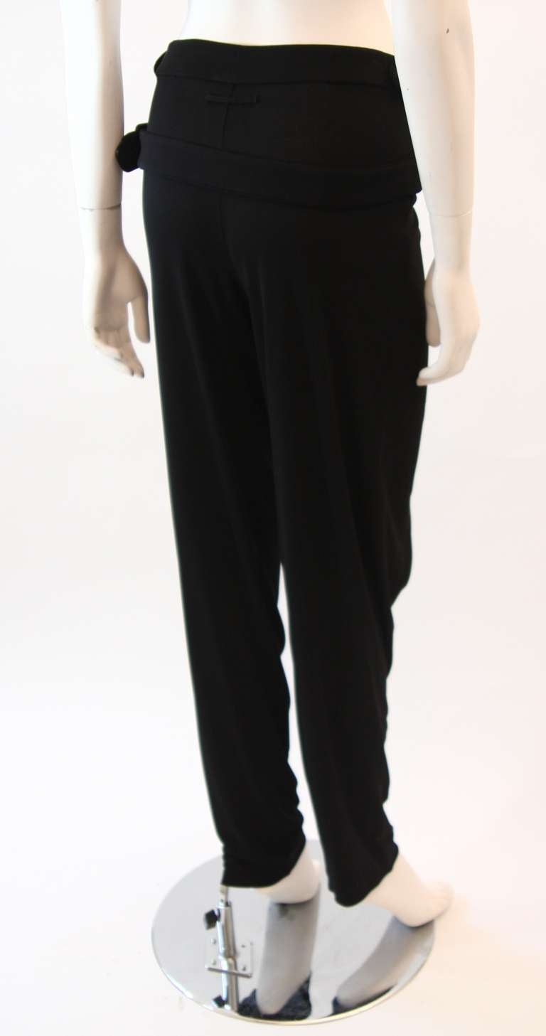 Chic Jean Paul Gaultier Harem Pant with Belts In Excellent Condition In Los Angeles, CA