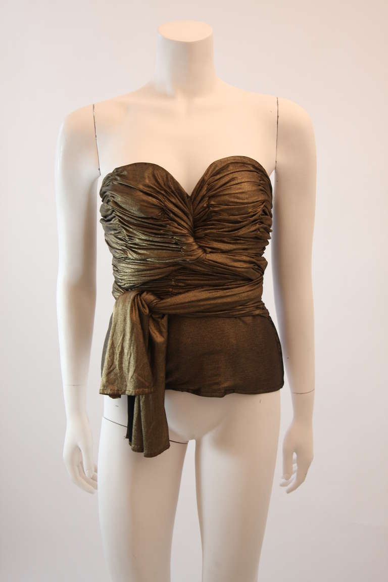 Gianni Versace 80's Bronze Bustier Size 40