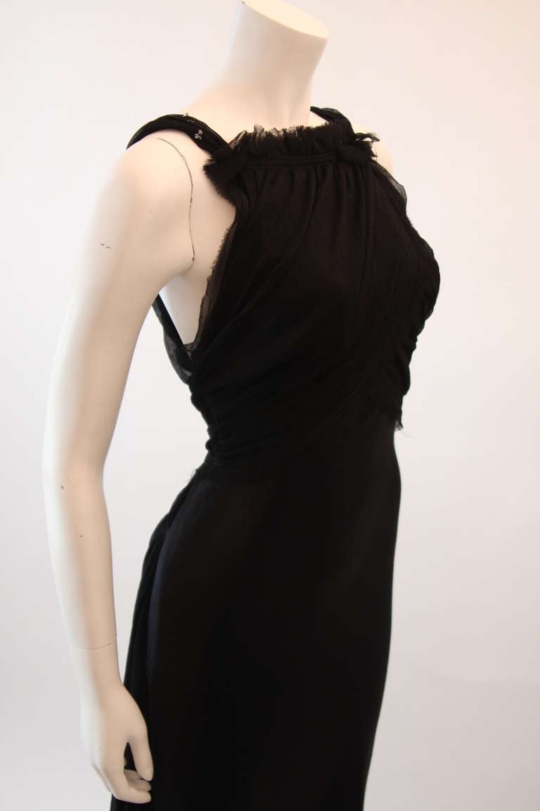 Dazzling Silk Gown with Sequins Size S In Excellent Condition In Los Angeles, CA