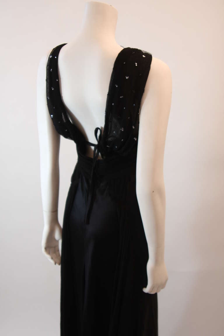 Dazzling Silk Gown with Sequins Size S 1