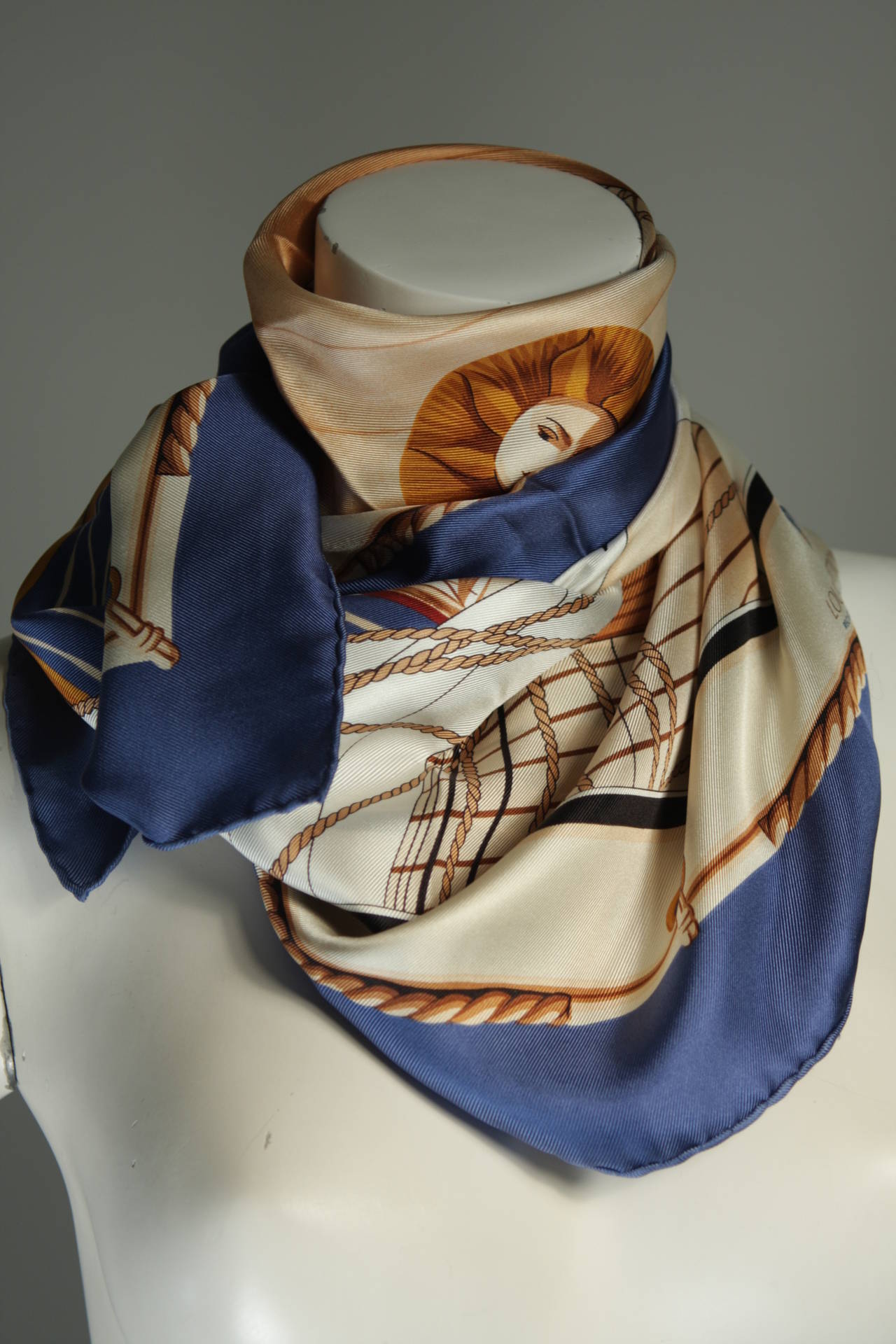 Louis Vuitton Shawl Scarf White with Monogram at 1stDibs