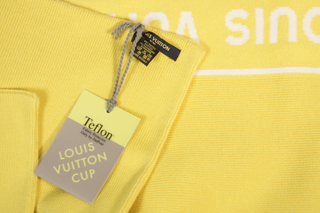 Louis Vuitton Cup Cashmere Blend Scarf Yellow With Tags In New Condition In Los Angeles, CA