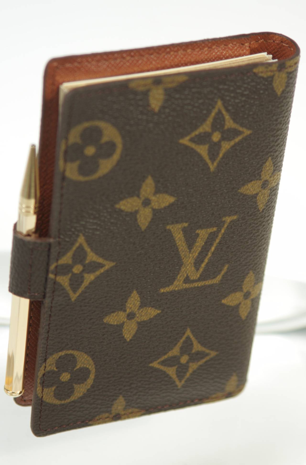 Louis Vuitton Small Monogram Agenda with Pencil and Original Box 1999 at 1stdibs