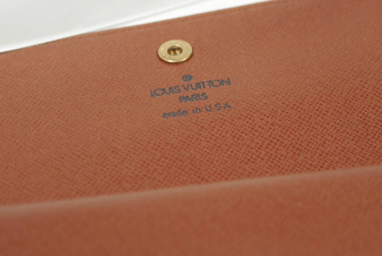 Women's or Men's Circa 1990s Louis Vuitton Monogram Wallet New with Original Box