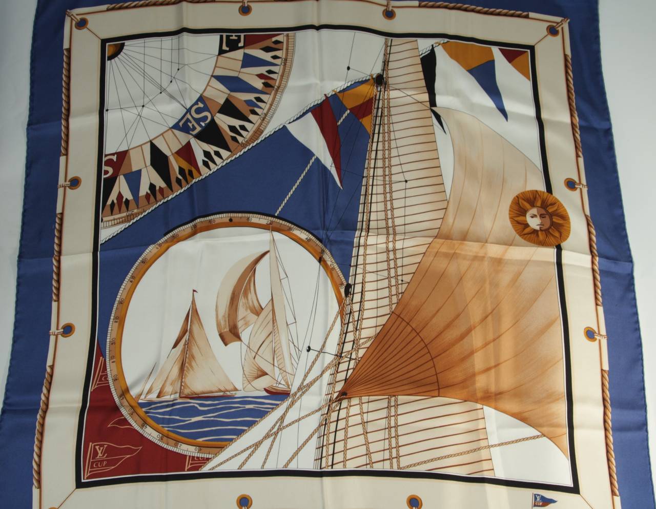 Louis Vuitton Cup Nautical Silk Scarf 1