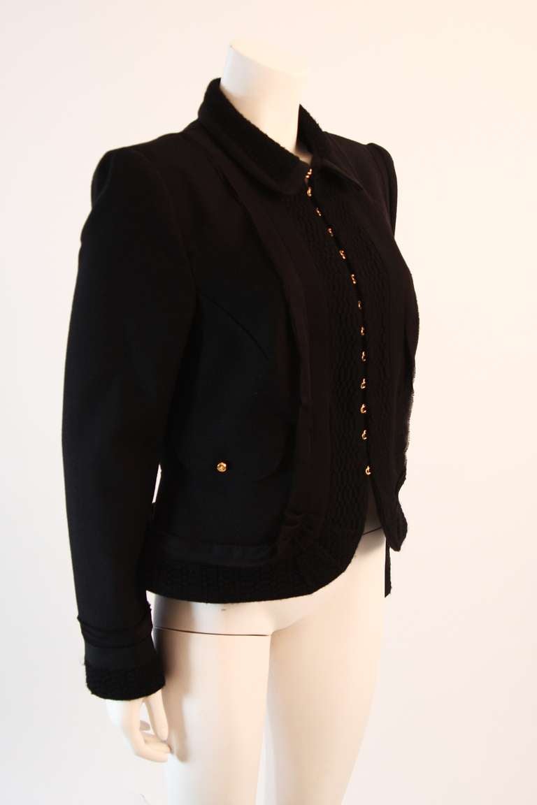 Roberto Cavalli Gold Hardware Jacket Size 48 In Excellent Condition In Los Angeles, CA