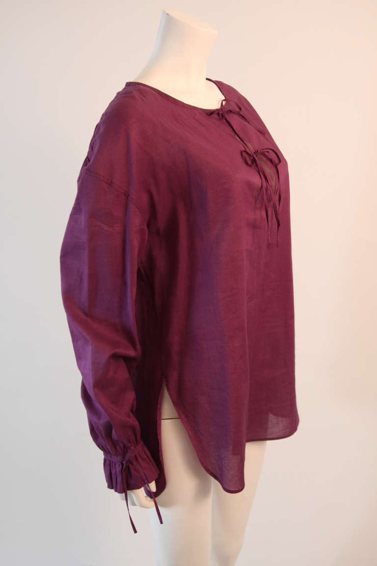 Women's Yves Saint Laurent Purple Blouse Size 38