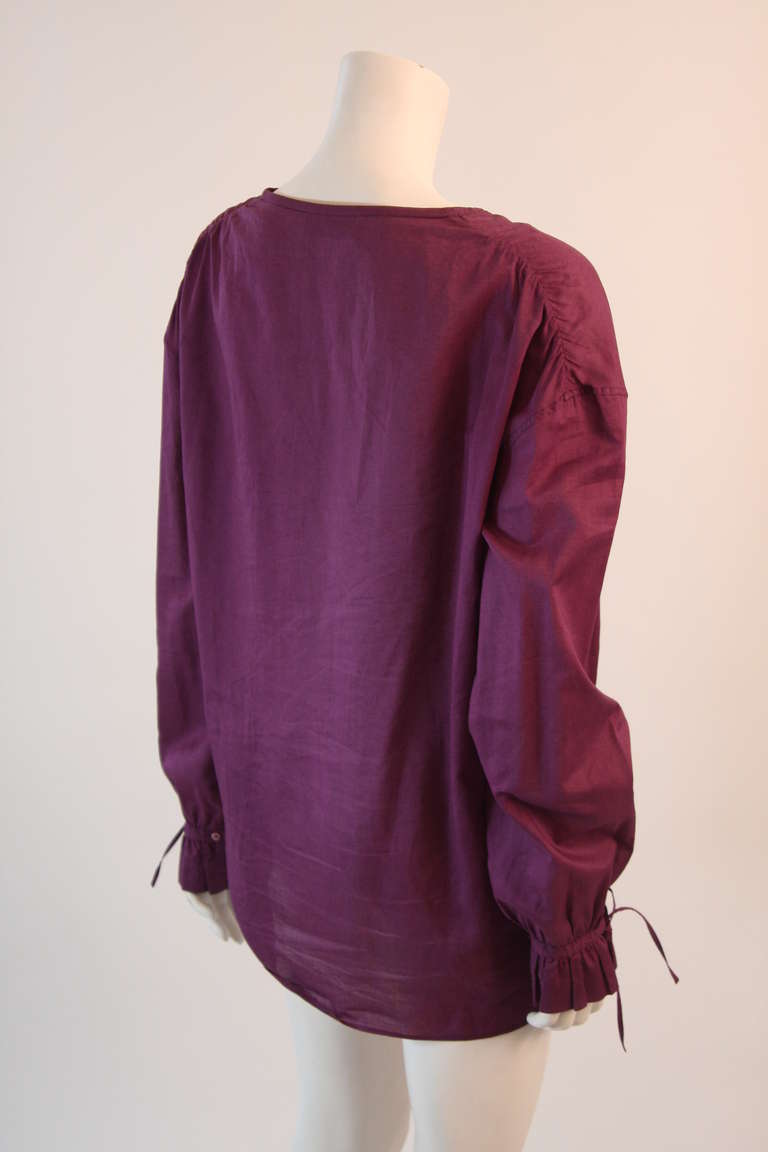 Yves Saint Laurent Purple Blouse Size 38 1