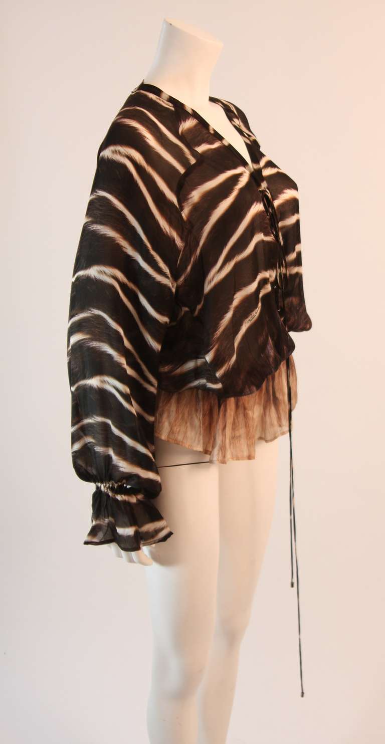 Gorgeous  Roberto Cavalli Silk Blouse Size 42 1