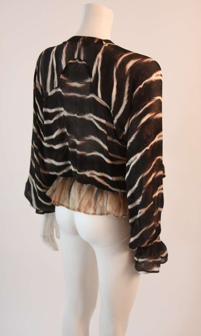 Gorgeous  Roberto Cavalli Silk Blouse Size 42 2