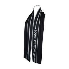 Louis Vuitton Cup Navy Cashmere Blend Scarf 5