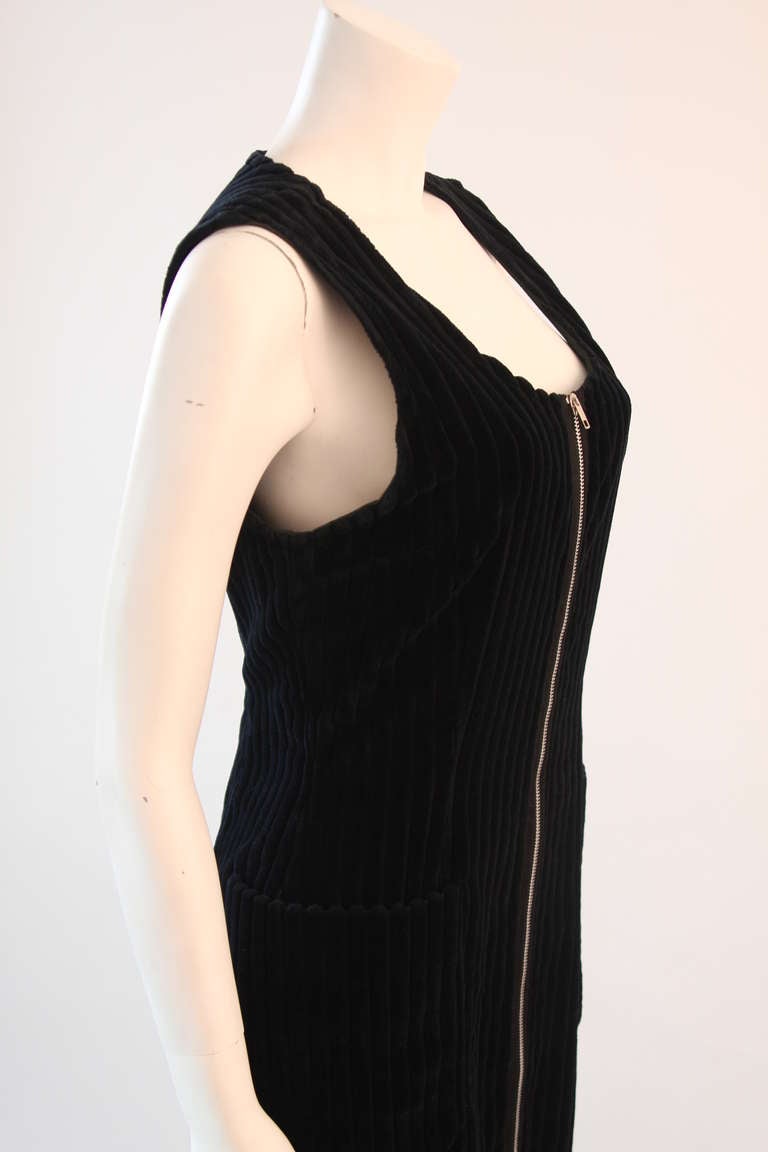 Maison Martin Margiela Courdurory Jumper Dress In Excellent Condition In Los Angeles, CA