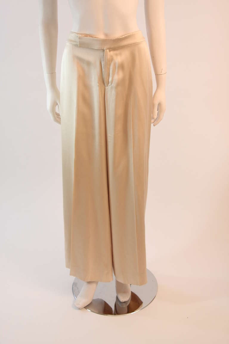 Ralph Lauren Black Label Cream Silk Suit Set Size L 4