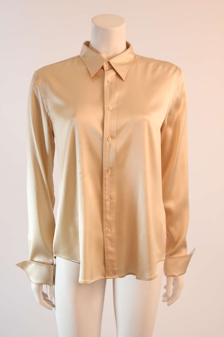 Ralph Lauren Black Label Cream Silk Suit Set Size L 3