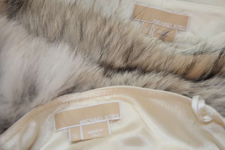 Michael Kors Fur trimmed vest and pants Two Piece Utility Set Size 10 4