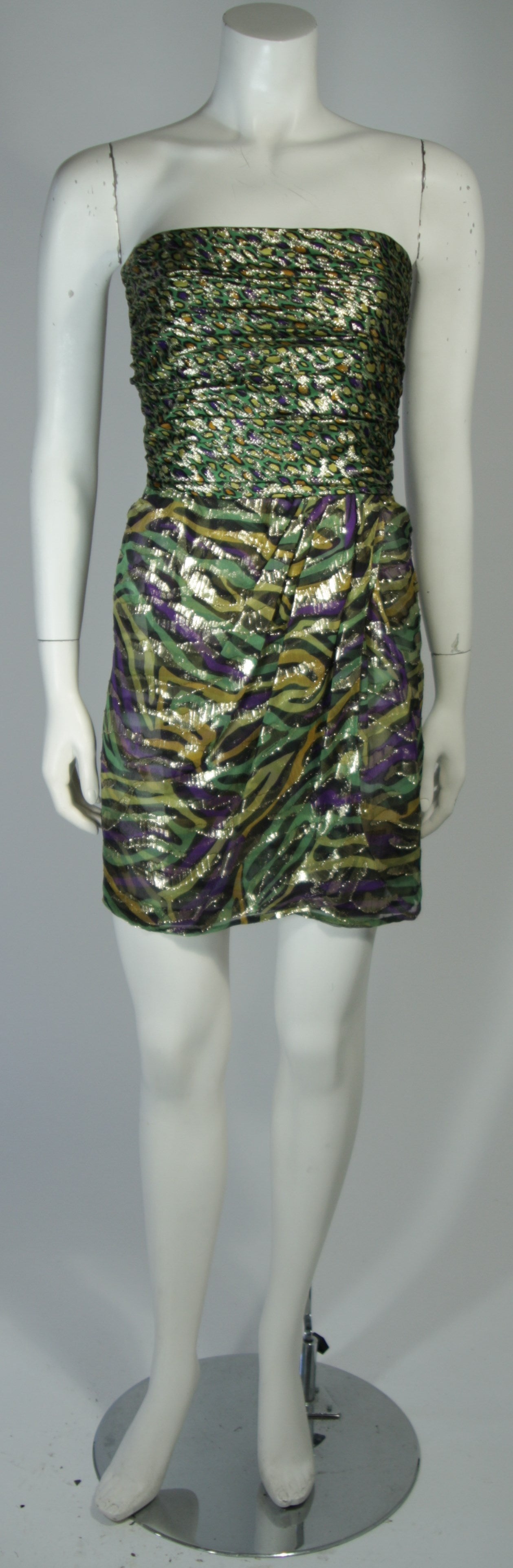 Women's Bill Blass Strapless Dress Ensemble with Blazer & One Shoulder Wrap XS Petite For Sale