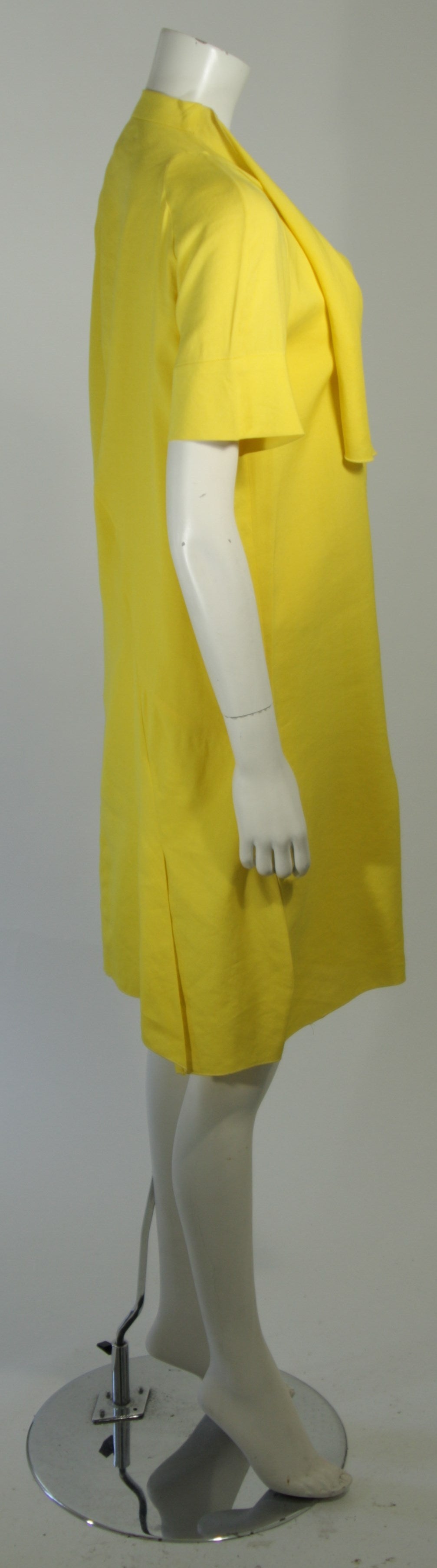 Women's Marni Draped Yellow Linen Dress Size 6