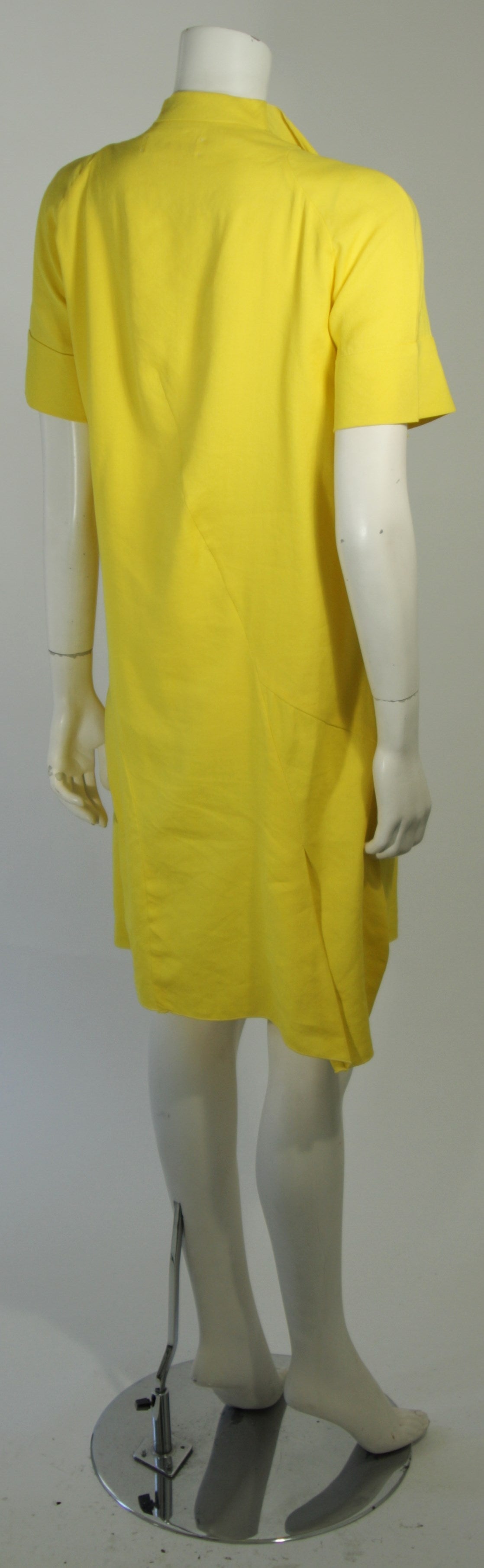 Marni Draped Yellow Linen Dress Size 6 3