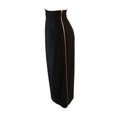 Commes Des Garcon High Waist Black Full Zipper Skirt Size S US 4