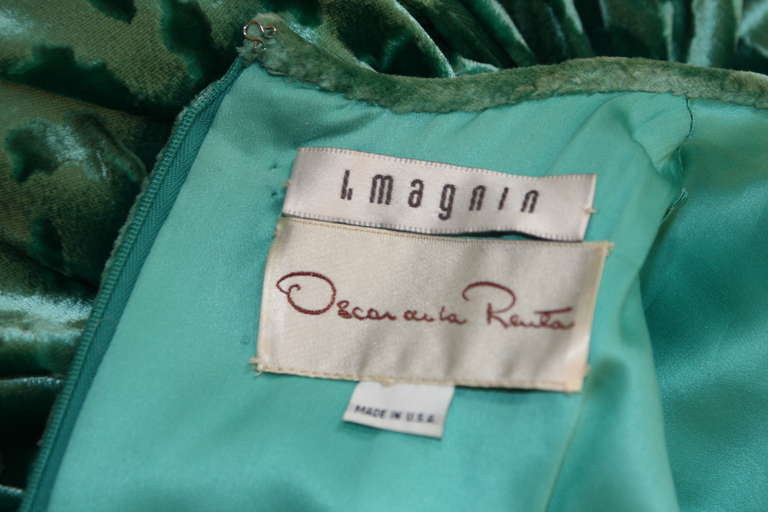 Oscar De La Renta Mint Velvet Gown 3