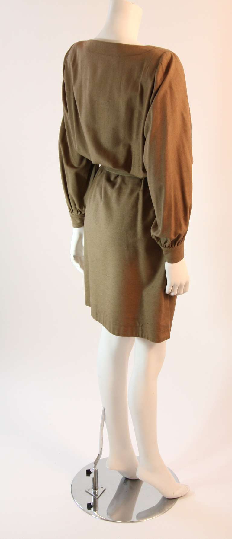 Women's Chic Yves Saint Laurent Silk Camel Dress Size 36