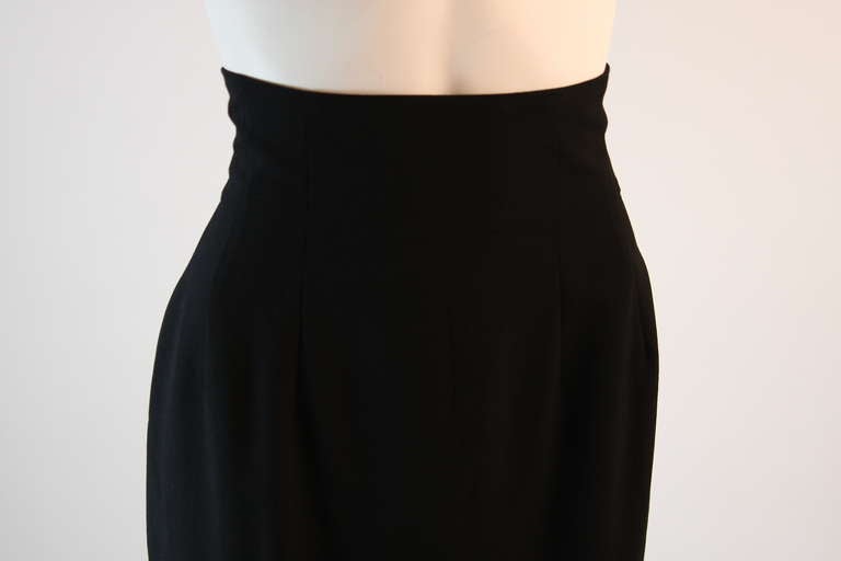 Commes Des Garcon High Waist Black Full Zipper Skirt Size S US 4 1