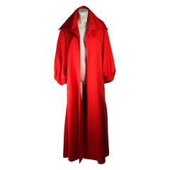 Victor Costa Striking Red Opera Coat Size Small
