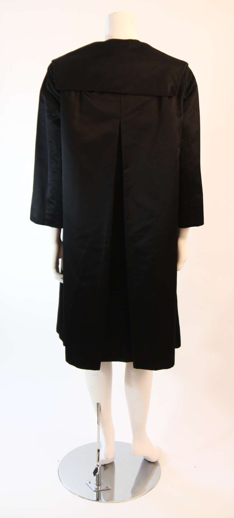 black satin coat