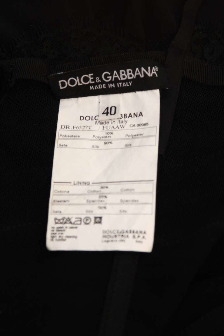 Fabulous Dolce & Gabbana Size 40 Silk Bustier Cocktail Dress 5