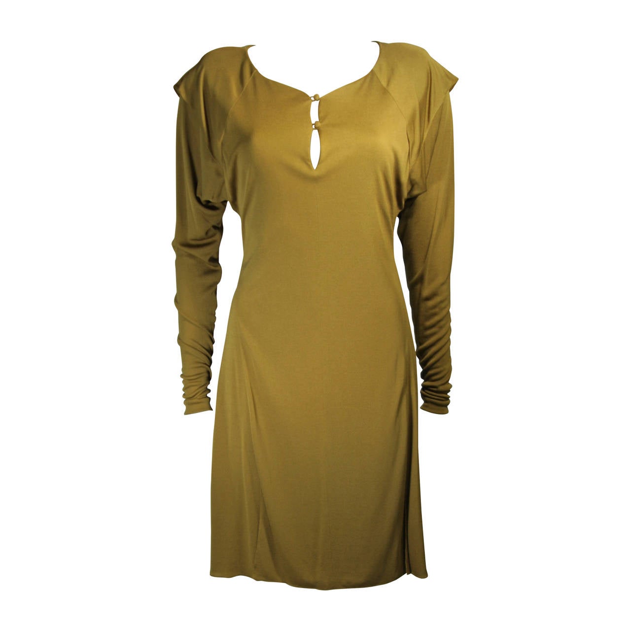 Vestido de punto de manga larga verde curry Holly Harp Talla Petite en venta