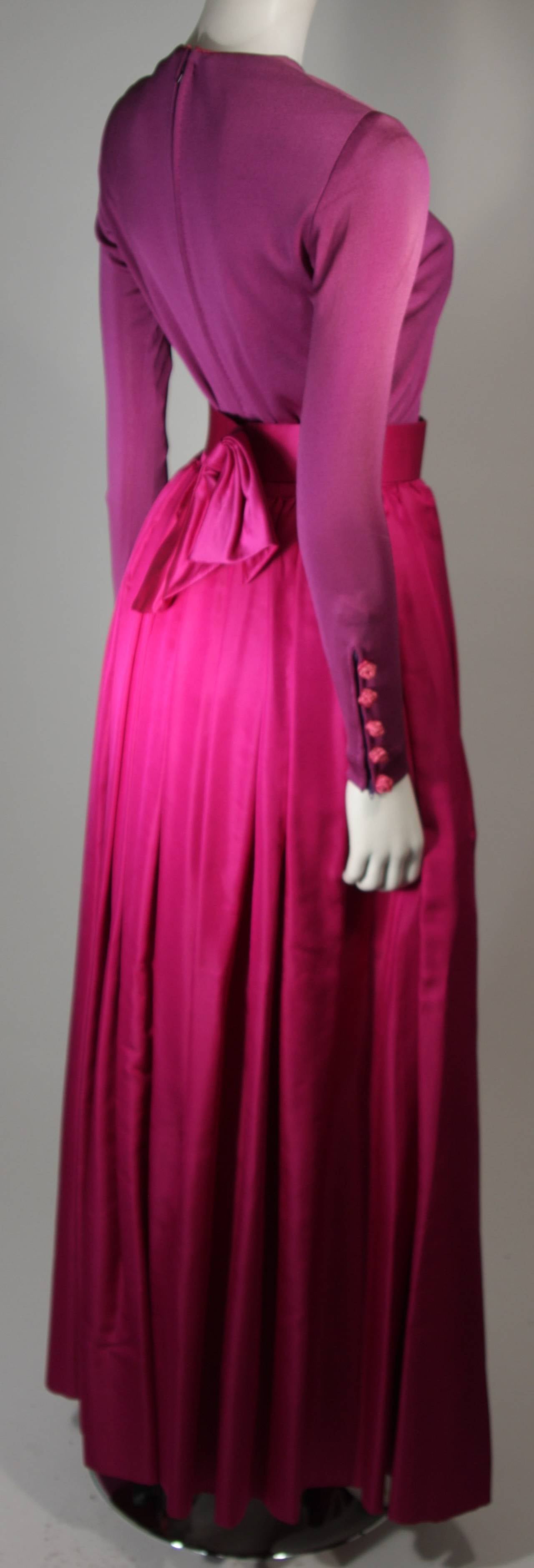 Red Bob Mackie / Ray Aghayan Evening Skirt Set Ensemble in Purple Size Small For Sale