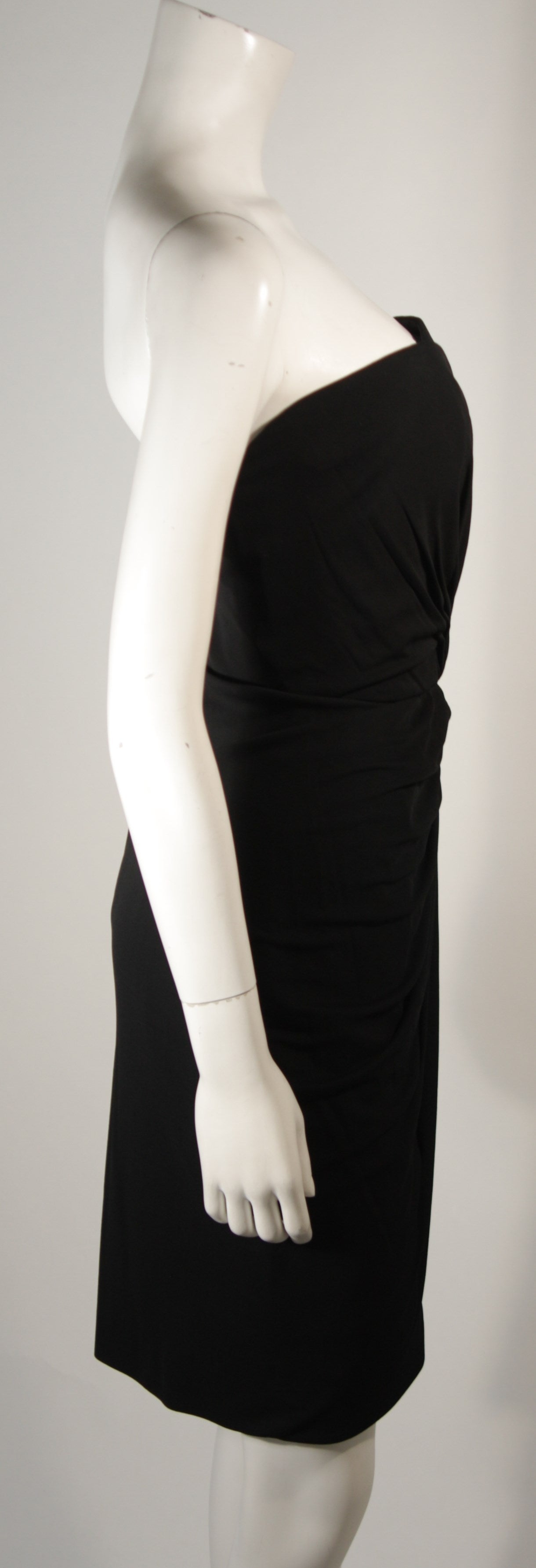 Vicky Tiel Vestido de cóctel de punto negro con detalle de lentejuelas Talla 38 en venta 3