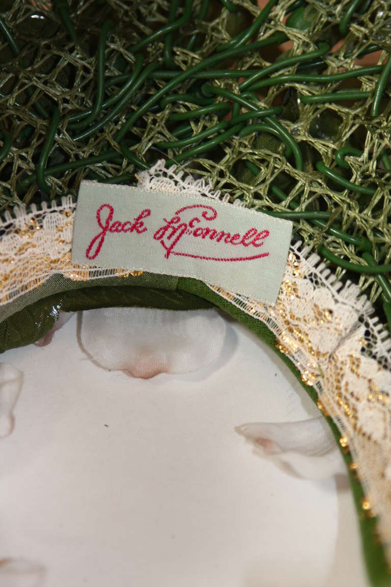 1960's Jack McConnell Playful Floral Bouquet Hat For Sale 2