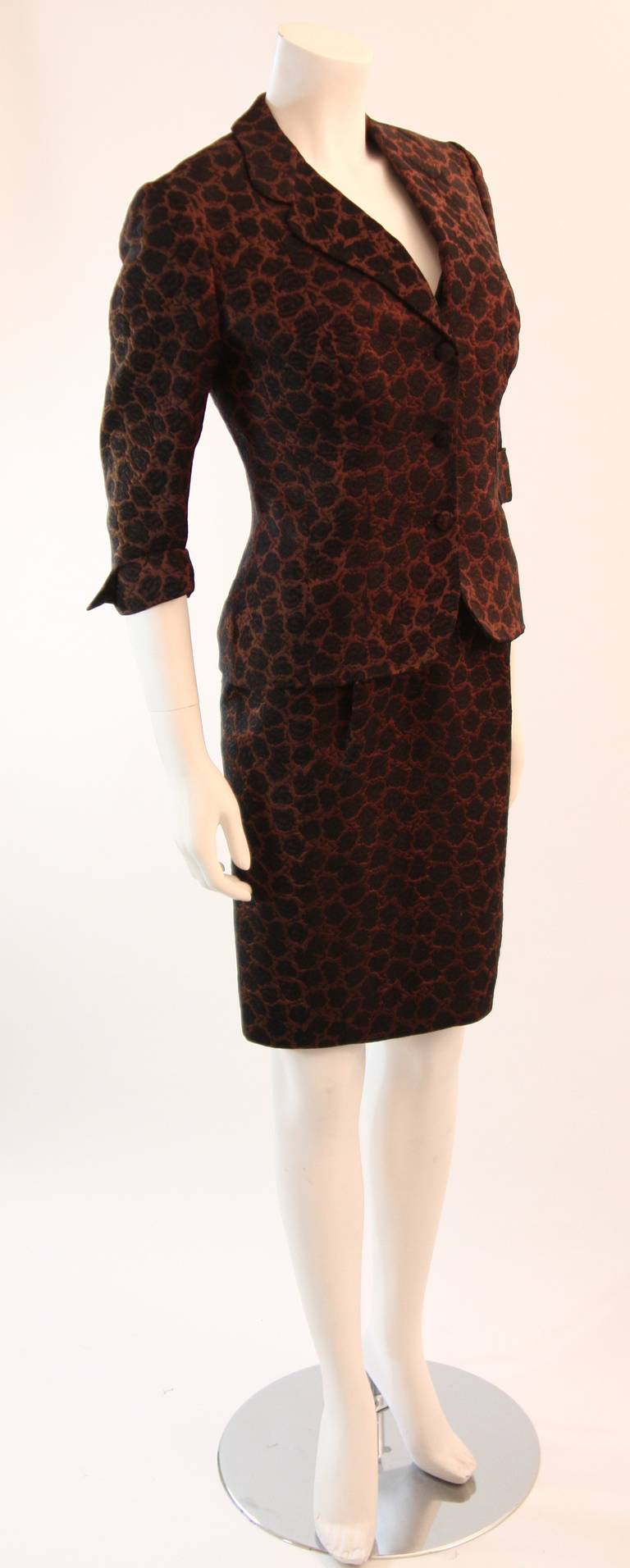 Stunning Mingolini Guggenheim Brown and Black Beaded Couture Dress Set For Sale 2