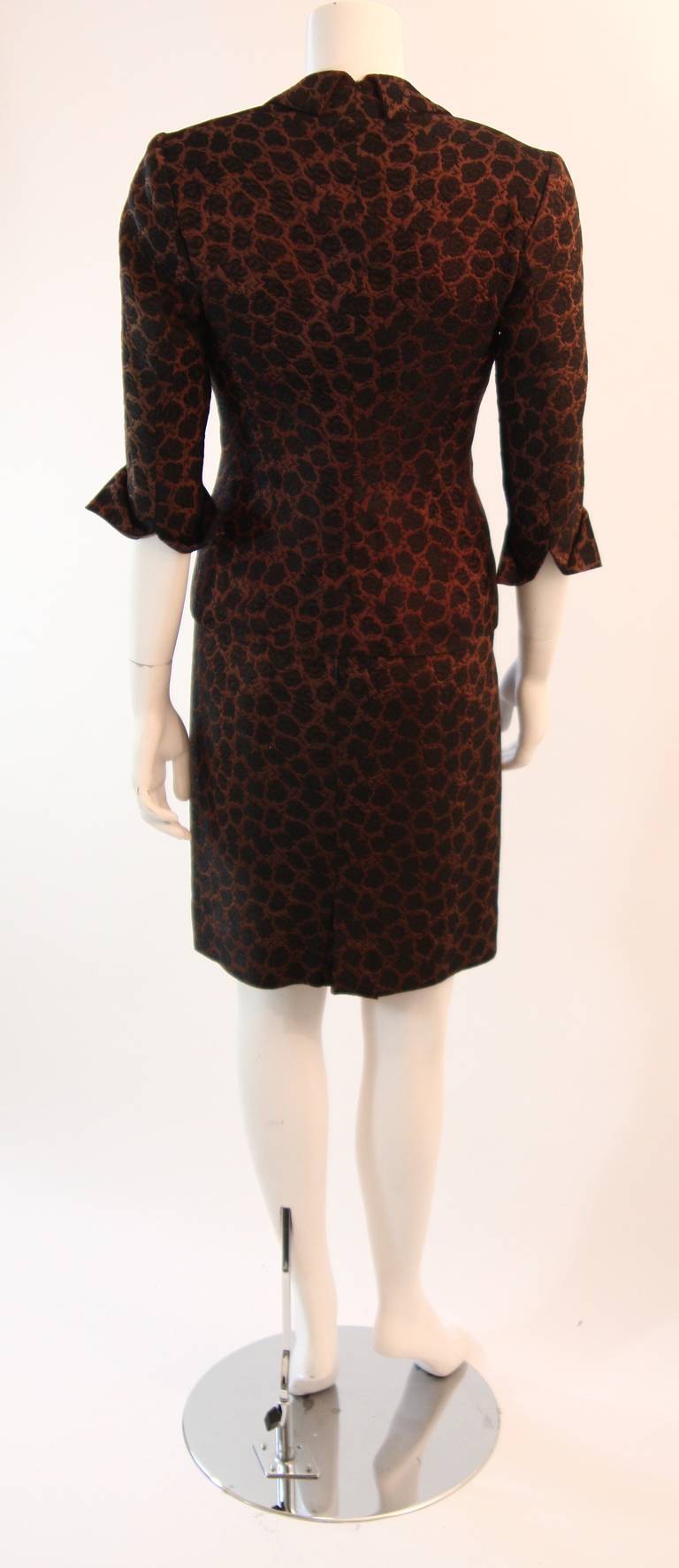 Stunning Mingolini Guggenheim Brown and Black Beaded Couture Dress Set For Sale 5