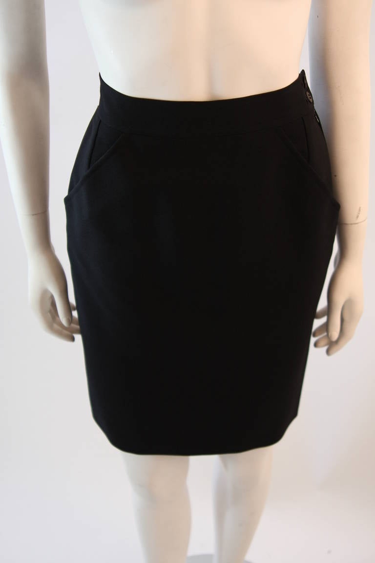 Yves Saint Laurent Wool Mohair Blend Skirt Suit Size 36 5