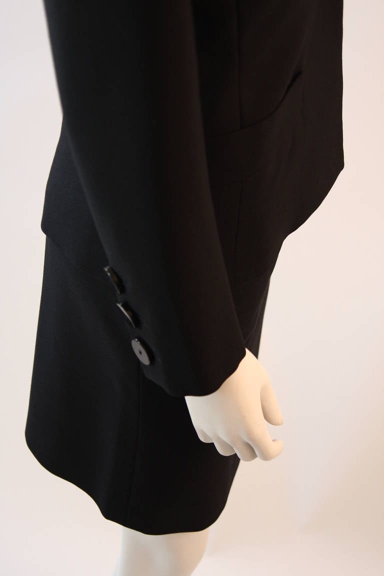 Yves Saint Laurent Wool Mohair Blend Skirt Suit Size 36 4