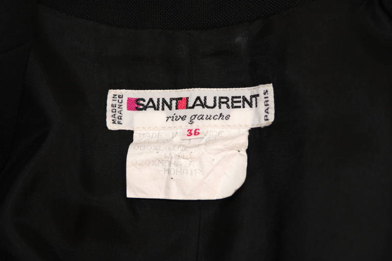 Yves Saint Laurent Wool Mohair Blend Skirt Suit Size 36 6