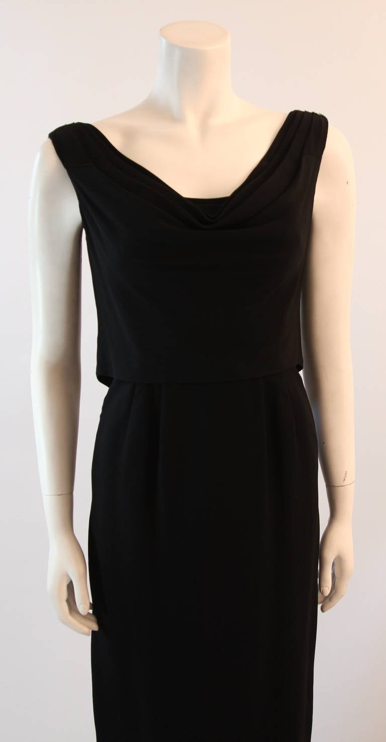 black silk dress with split