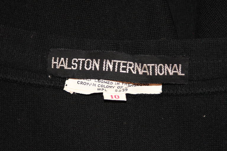 Gorgeous Halston 1970's Black Maxi Skirt Size 10 2