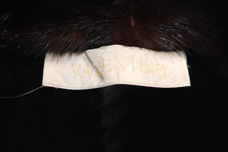 Valentino Shearling with Mink Collar Patent Strap detail Suede Jacket Size 4 6