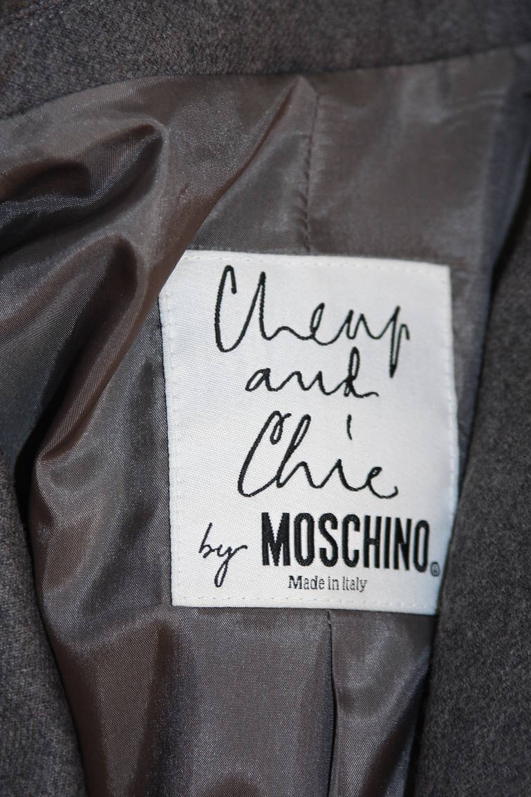 Moschino Cheap and Chic Wolle Rock Anzug mit Lady Bug Floral Motiv  4, Größe 4 im Angebot 5