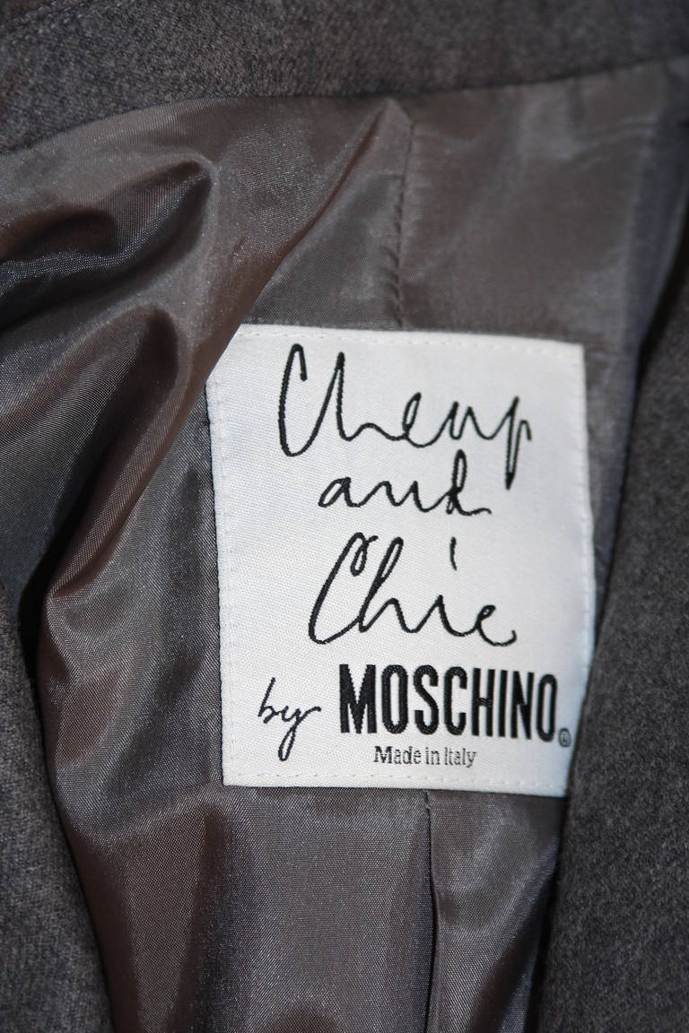 Tailleur jupe en laine Moschino Cheap and Chic avec motif floral en forme de insecte pour femme  Taille 4, neuve en vente 5