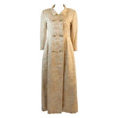 Ben Zuckerman Two Piece Cream with Silver Brocade Coat & Gown 11