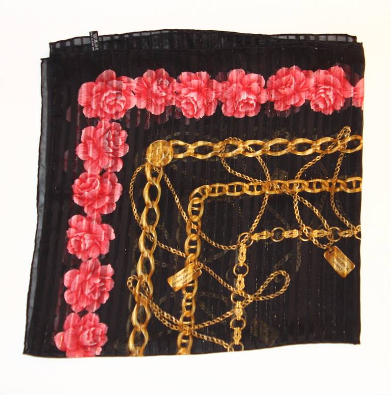 chanel rose scarf